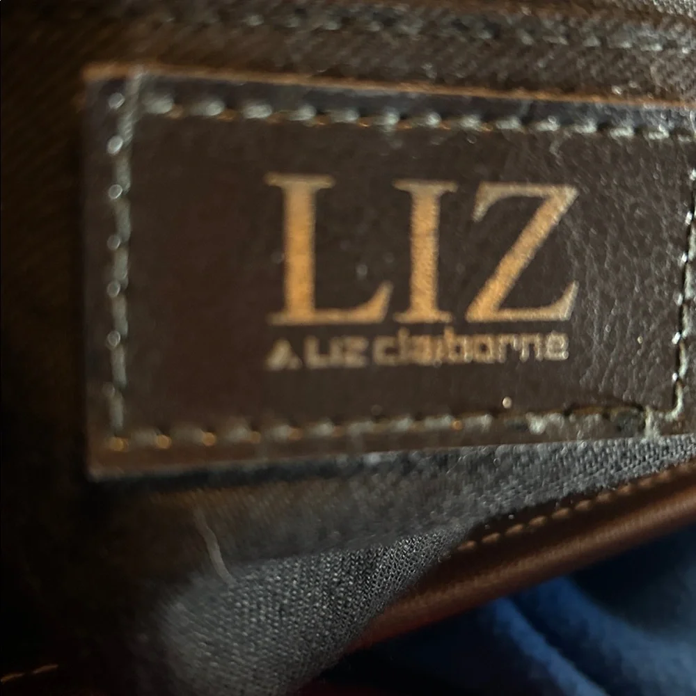 Liz Claiborne Black and Brown Handbag